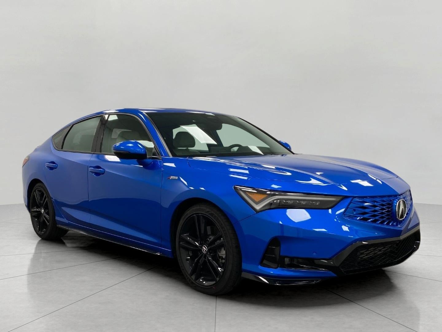 2026 Acura Integra CVT w/A-Spec Technology Package in Double Apex Blue Pearl — front three-quarter view