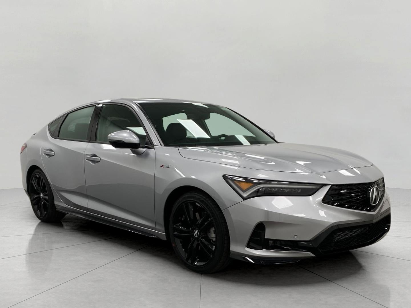 2026 Acura Integra CVT w/A-Spec Technology Package in Solar Silver Metallic — front three-quarter view