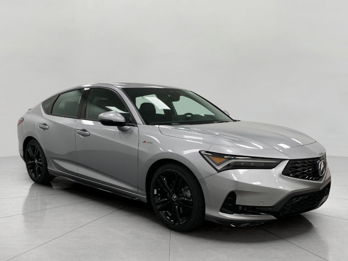 2026 Acura Integra CVT w/A-Spec Technology Package in Solar Silver Metallic — front three-quarter view