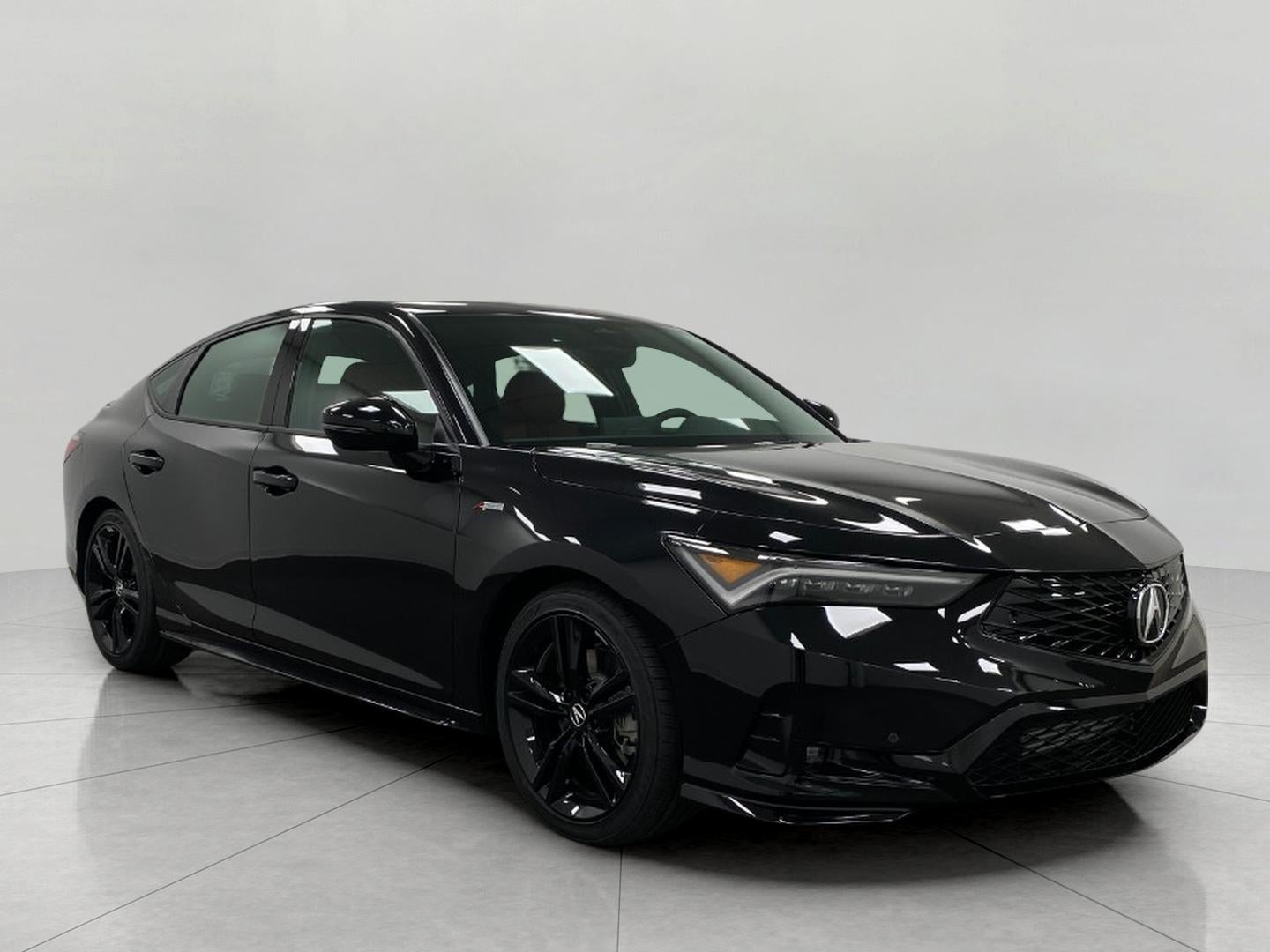 2026 Acura Integra CVT w/A-Spec Technology Package in Majestic Black Pearl — front three-quarter view