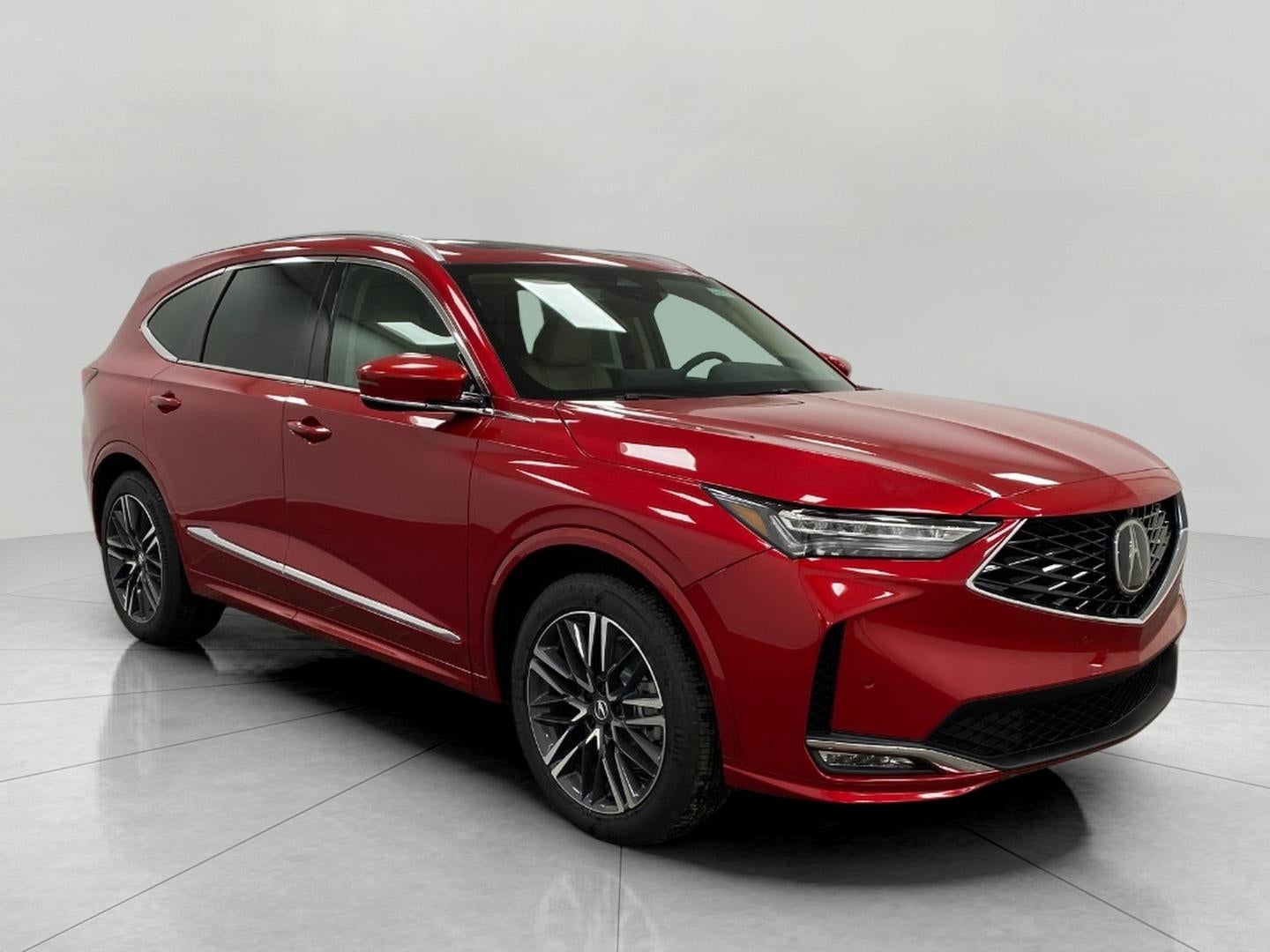 2026 Acura MDX SH-AWD w/Advance Package in Performance Red Pearl — front three-quarter view