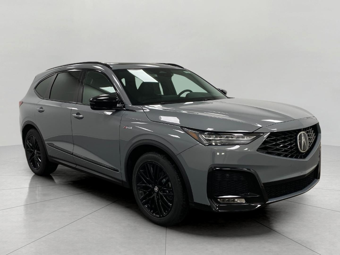 2026 Acura MDX SH-AWD w/A-Spec Advance Package in Urban Gray Pearl — front three-quarter view